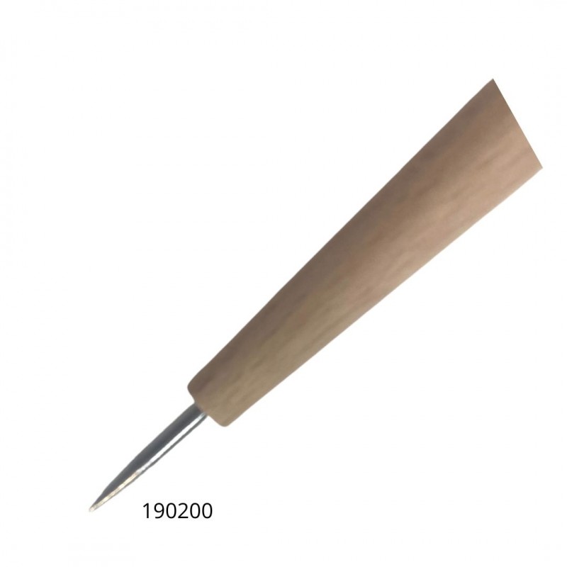 Ponta Seca 2,0mm Pontiaguda para Gravura em Metal com cabo de madeira