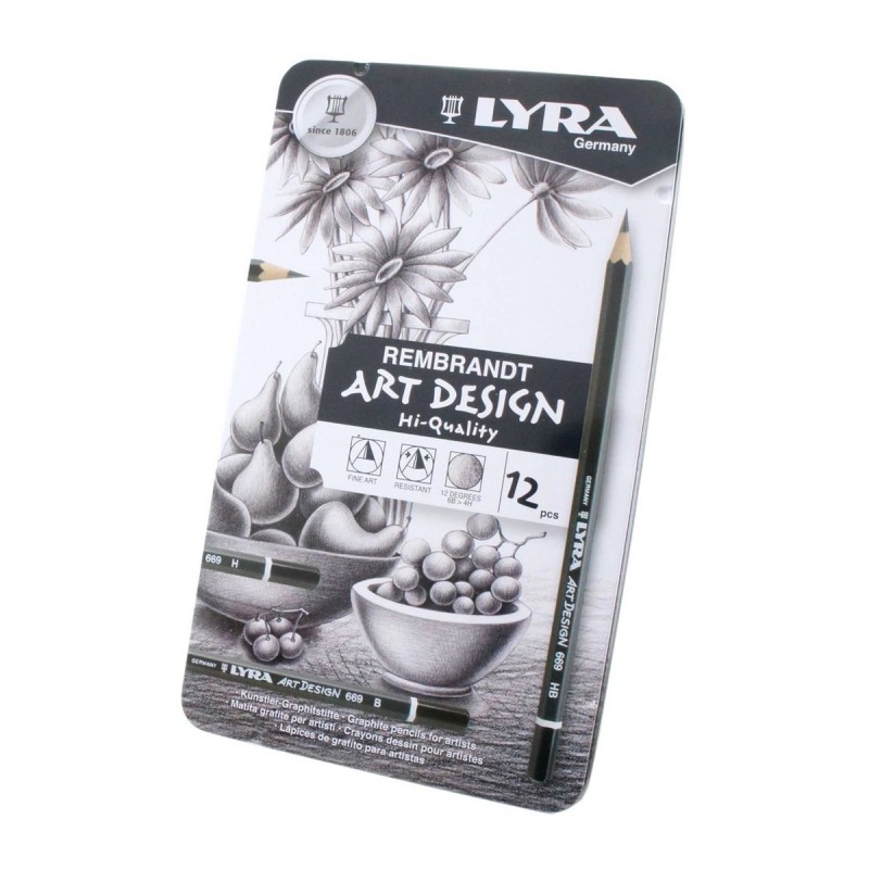 Estojo De Lápis Graduado Rembrandt Art Design Lyra 12 Cores